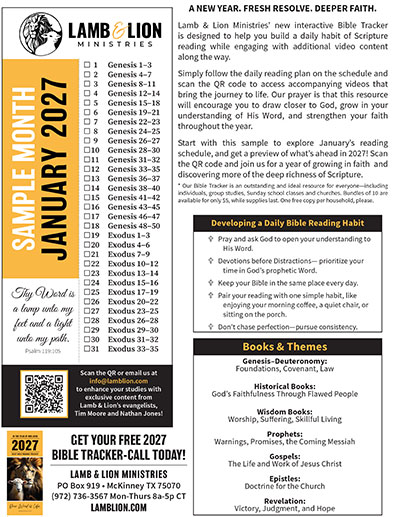 January 2027 Bible Tracker Sample